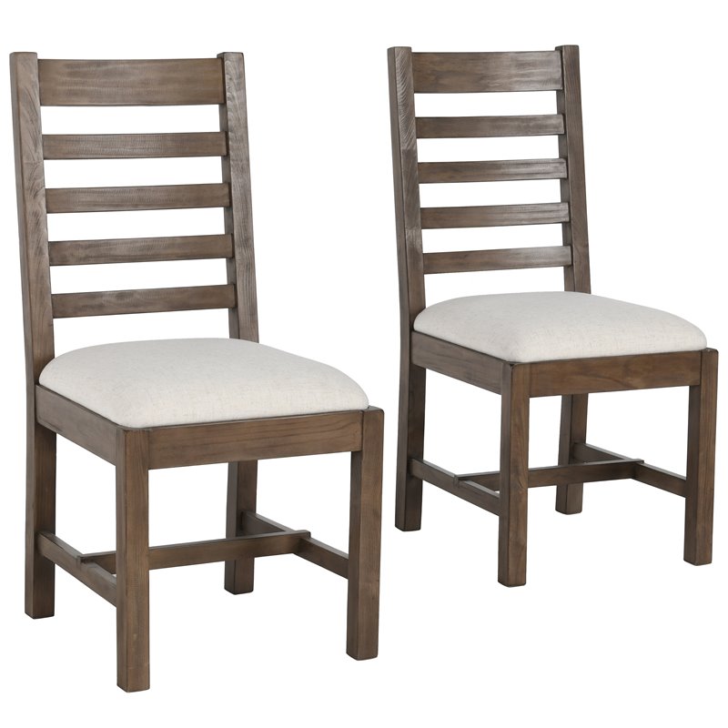 Home Square 5-Piece Set with Dining Table and 4 Dining Chairs in Brown