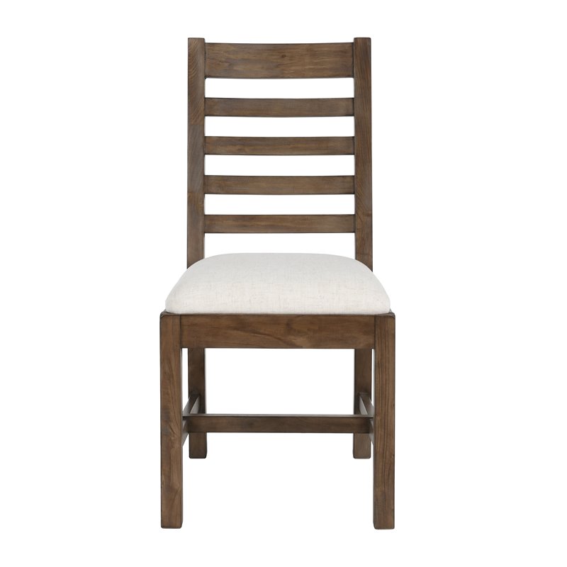 Home Square 5-Piece Set with Dining Table and 4 Dining Chairs in Brown