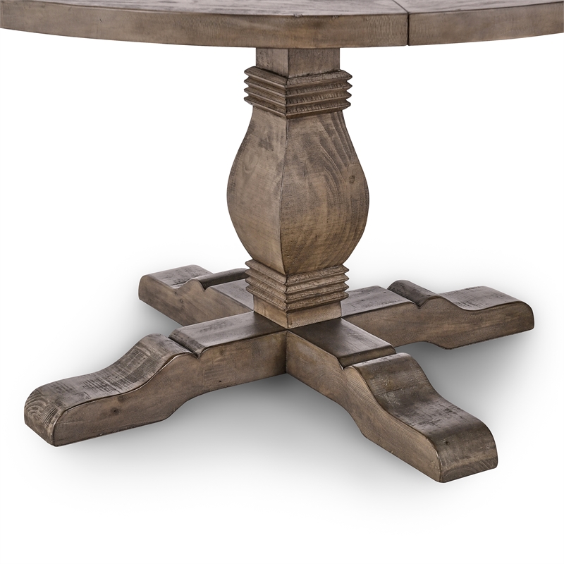 Home Square 5-Piece Set with Dining Table & 4 Dining Chairs in Brown