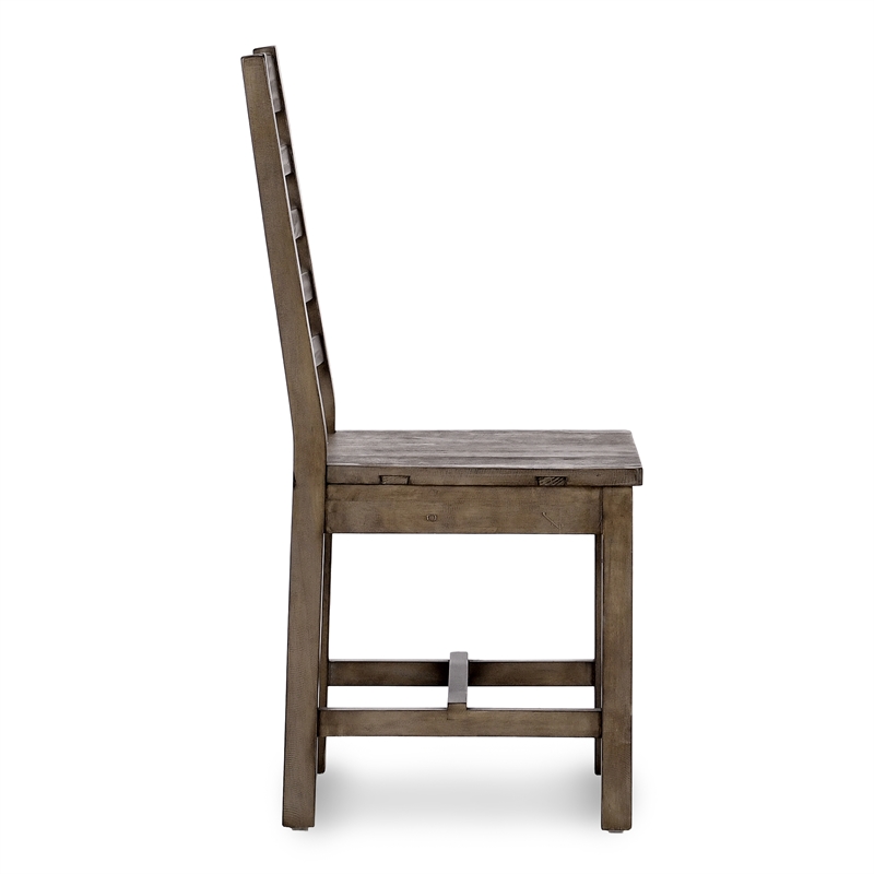 Home Square 5-Piece Set with Dining Table & 4 Dining Chairs in Brown