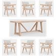 Home Square 7-Piece Set with Rectangular Dining Table and 6 Side Chairs