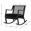 Home Square Aluminum Frame Patio Rocker Chair in Black Finish - Set of 4
