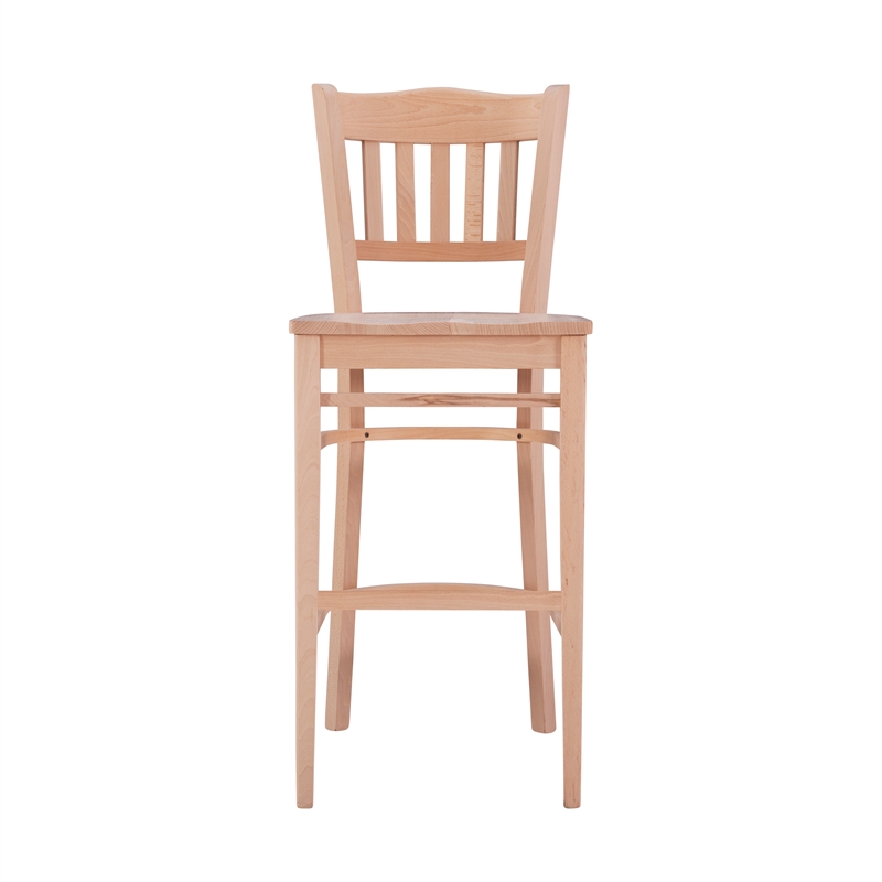 Home Square Fully Assembled Wood Barstool in Natural - Set of 4