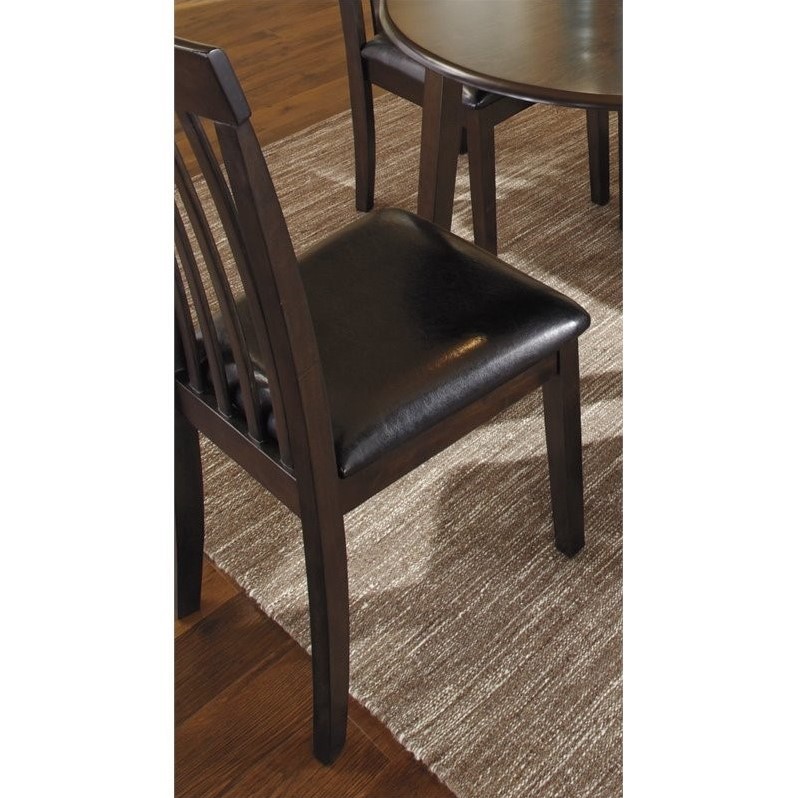 Home Square 3-Piece Set with Dining Table and 2 Side Chairs in Dark Brown
