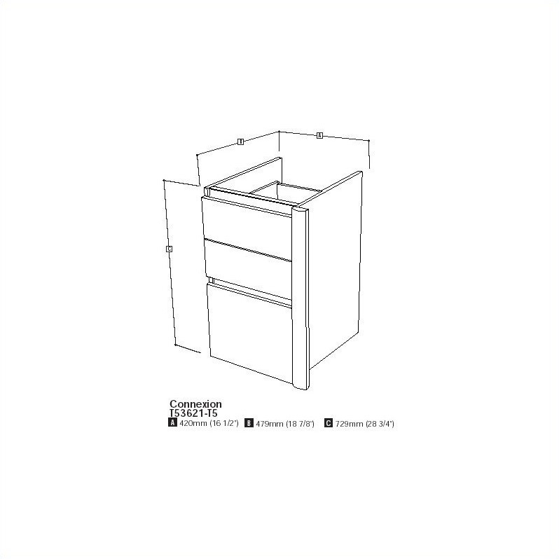 Home Square 6-Piece Set with U-Shaped Home Office Set with Pedestal