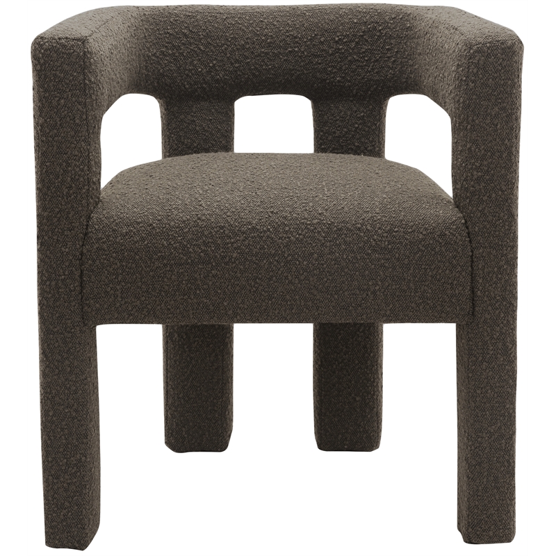 Home Square Brown Boucle Fabric Accent or Dining Chairs (Set of 2)