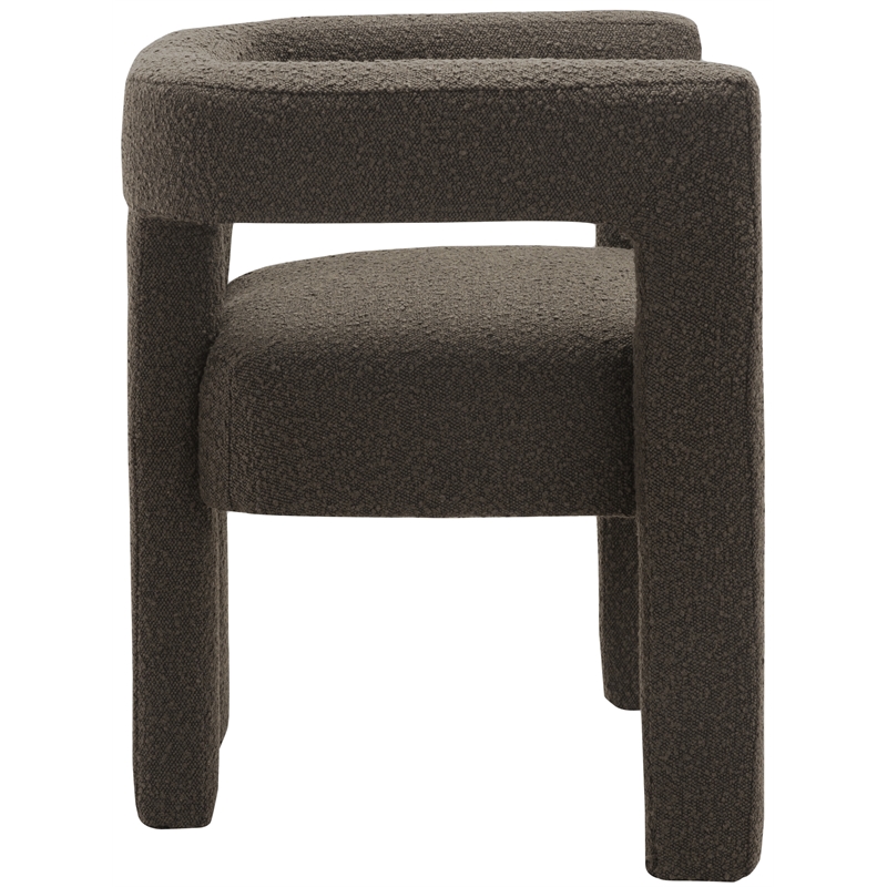 Home Square Brown Boucle Fabric Accent or Dining Chairs (Set of 2)