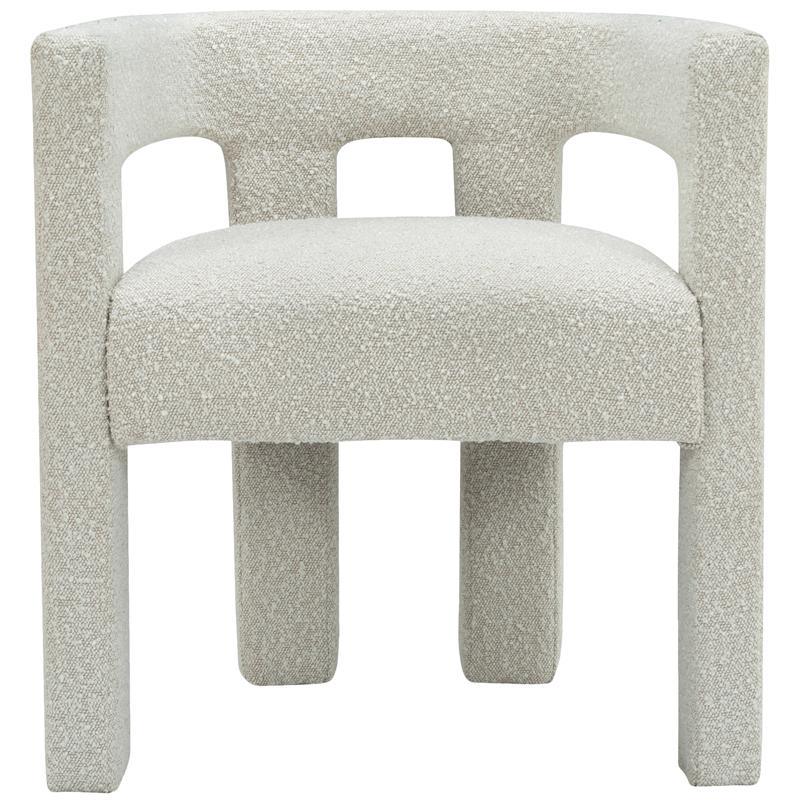 Home Square Cream Boucle Fabric Accent or Dining Chair (Set of 2)