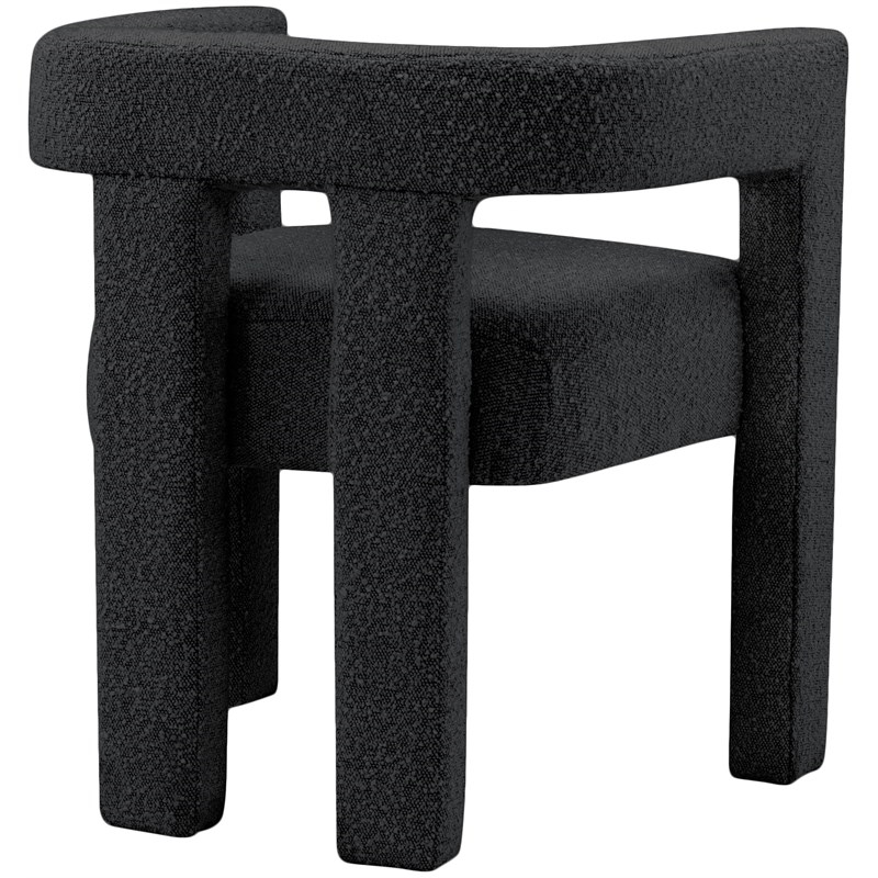 Home Square Black Boucle Fabric Accent or Dining Chair (Set of 2)