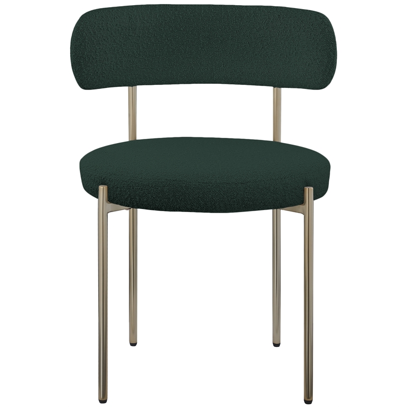 Home Square Green Boucle Fabric Dining Chair (Set of2)