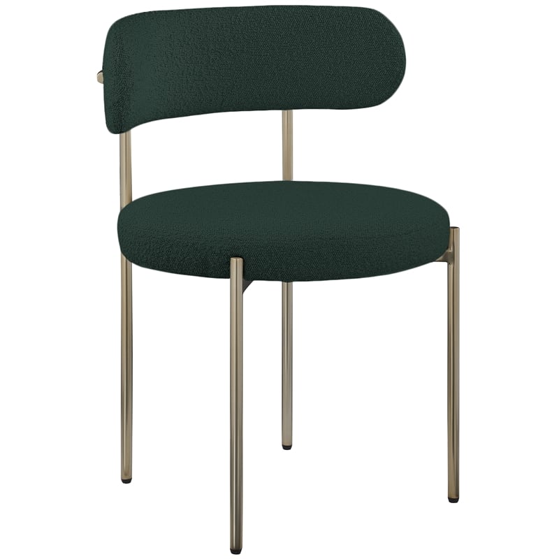 Home Square Green Boucle Fabric Dining Chair (Set of2)