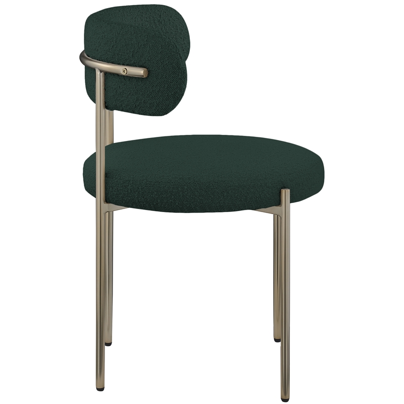 Home Square Green Boucle Fabric Dining Chair (Set of2)