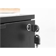 Home Square Set of 2 3-Drawer Black Storage Filing Cabinet with Locking Wheels