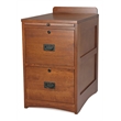 Home Square Set of 2 2-Drawer Wood File Cabinet in Cherry