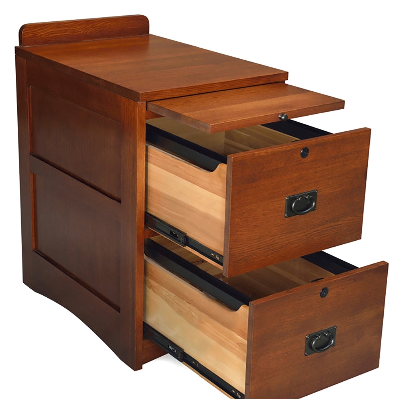 Home Square Set of 2 2-Drawer Wood File Cabinet in Cherry