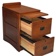 Home Square Set of 2 2-Drawer Wood File Cabinet in Cherry