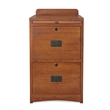 Home Square Set of 2 2-Drawer Wood File Cabinet in Cherry