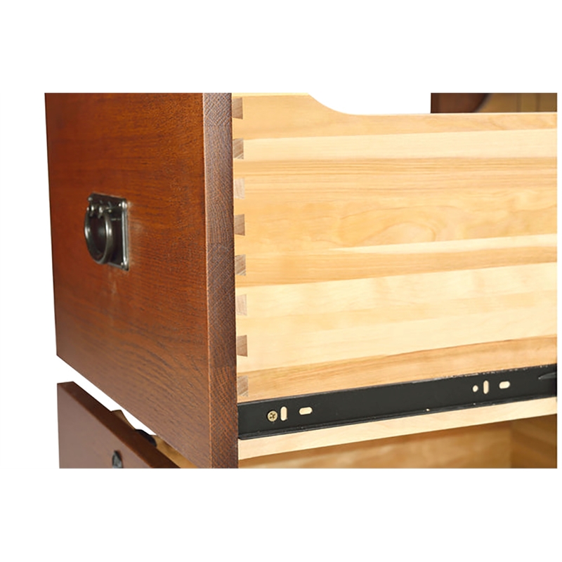 Home Square Set of 2 2-Drawer Wood File Cabinet in Cherry