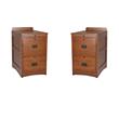 Home Square Set of 2 2-Drawer Wood File Cabinet in Cherry
