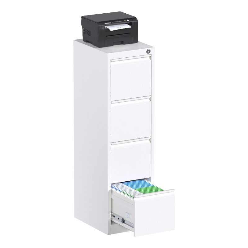 Home Square Set of 2 4 Drawer Vertical File Cabinet Office Files Storage Cabinet