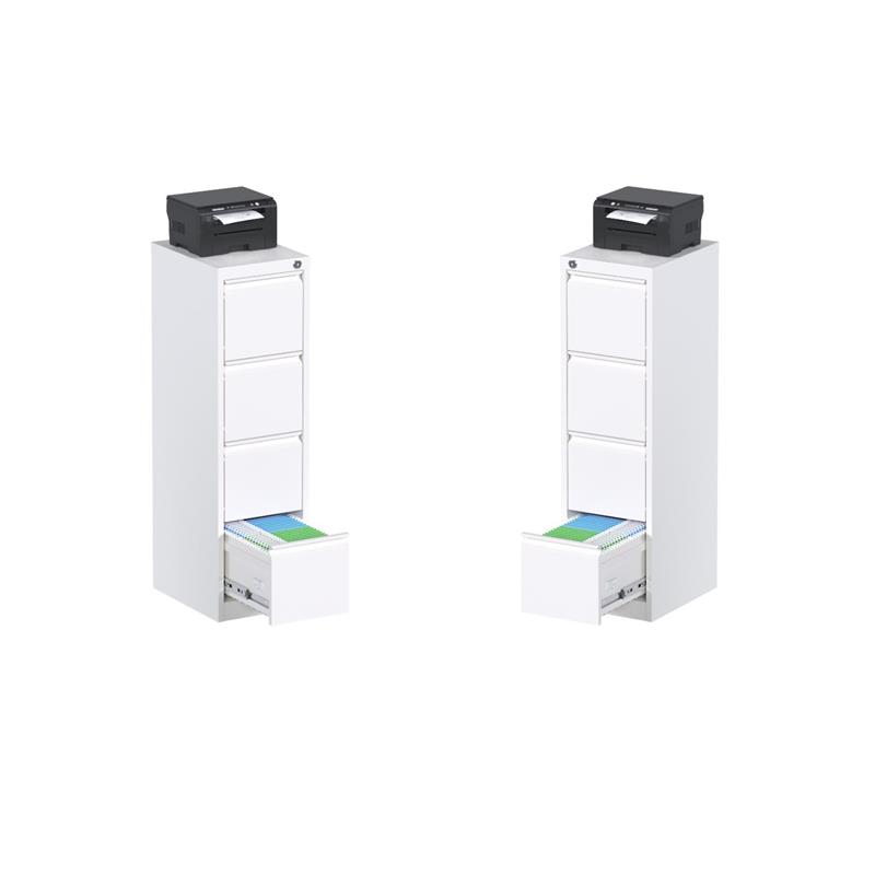 Home Square Set of 2 4 Drawer Vertical File Cabinet Office Files Storage Cabinet