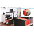 Home Square Set of 2 3Drawer Rolling File Cabinet - Black & Gray