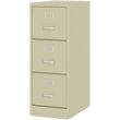 Home Square Set of 2 3 Drawer Letter Width Vertical Metal File Cabinet - Beige