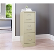 Home Square Set of 2 3 Drawer Letter Width Vertical Metal File Cabinet - Beige