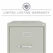 Home Square Set of 2 4-Drawer Letter Width Vertical File Cabinet Light Gray