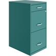 Home Square Set of 2 3 Drawer Organizer File Cabinet in Turquoise