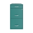 Home Square Set of 2 3 Drawer Organizer File Cabinet in Turquoise