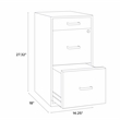 Home Square Set of 2 3 Drawer Metal Organizer File Cabinet Navy