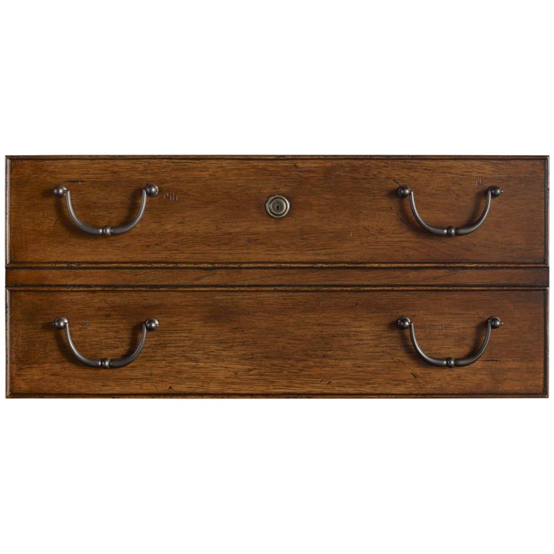 Home Square Set of 2 4 Drawer File Cabinet in Pecan