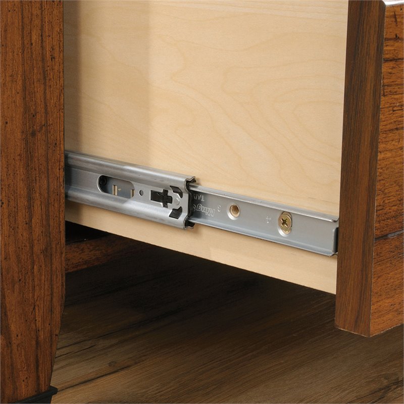 Home Square Set of 2 Engineered Wood Lateral File Cabinet in Washington Cherry