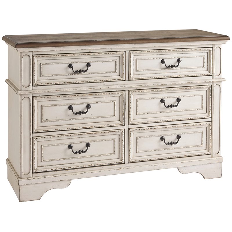 Home Square Set of 2 Engineered Wood 6 Drawer Double Dresser & 5 Drawer Chest