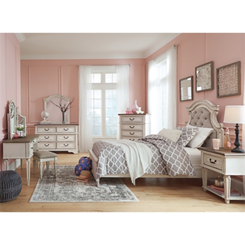 Home Square Set of 2 Engineered Wood 6 Drawer Double Dresser & 5 Drawer Chest