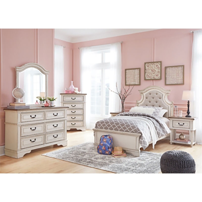 Home Square Set of 2 Engineered Wood 6 Drawer Double Dresser & 5 Drawer Chest