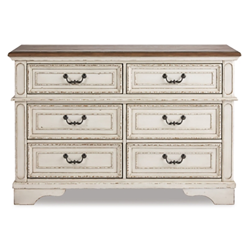 Home Square Set of 2 Engineered Wood 6 Drawer Double Dresser & 5 Drawer Chest