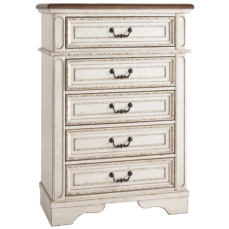 Home Square Set of 2 Engineered Wood 6 Drawer Double Dresser & 5 Drawer Chest