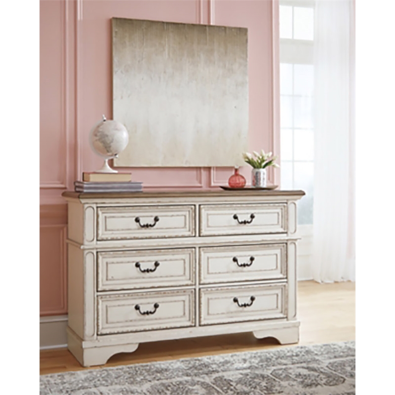 Home Square Set of 2 Engineered Wood 6 Drawer Double Dresser & 5 Drawer Chest