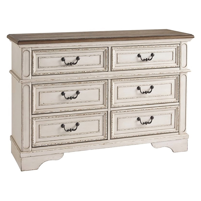 Home Square Set of 2 Engineered Wood 6 Drawer Double Dresser & 5 Drawer Chest