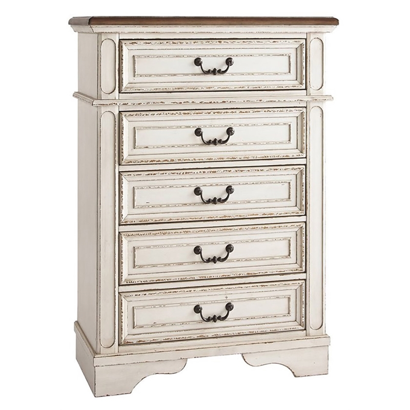 Home Square Set of 2 Engineered Wood 6 Drawer Double Dresser & 5 Drawer Chest