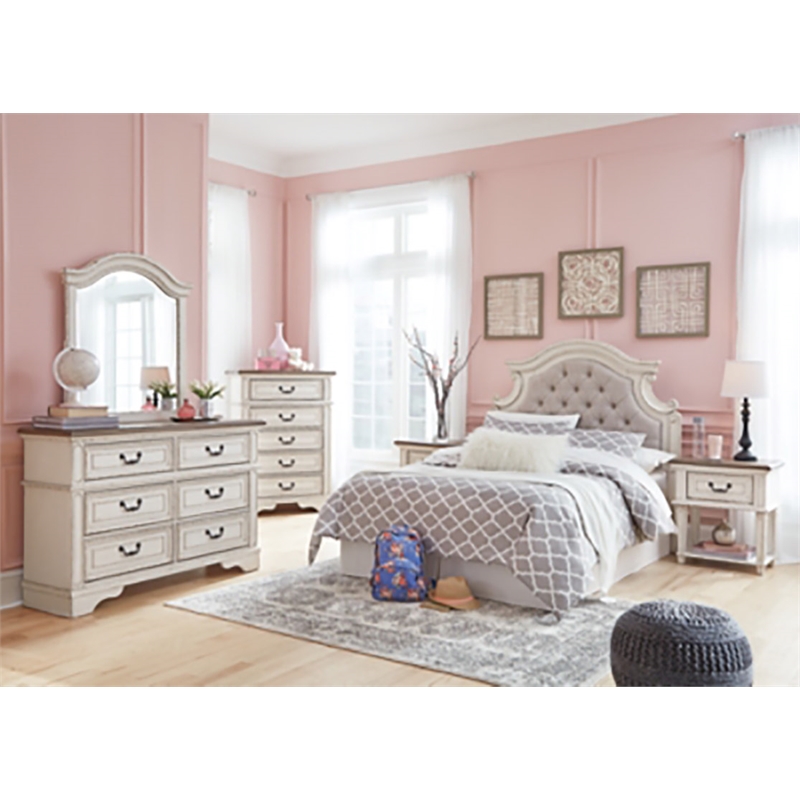 Home Square Set of 2 Engineered Wood 6 Drawer Double Dresser & 5 Drawer Chest