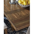Home Square Set of 2 Extendable Dining Table and Server in Grayish Brown