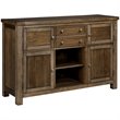 Home Square Set of 2 Extendable Dining Table and Server in Grayish Brown