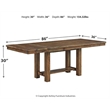 Home Square Set of 2 Extendable Dining Table and Server in Grayish Brown