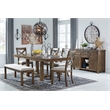Home Square Set of 2 Extendable Dining Table and Server in Grayish Brown