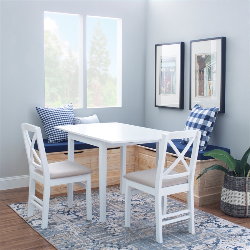 Home Square Set of a Backless Breakfast Nook and 5 Piece Cushion/Pillow