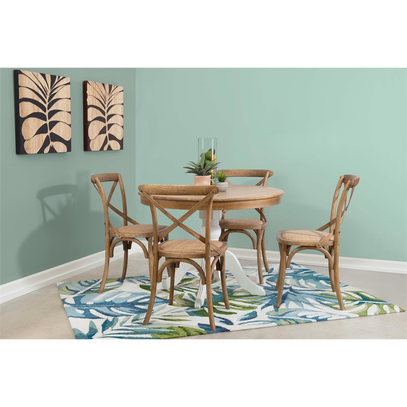 Home Square Set of a Kitchen Nook & Dining Table & 5 Piece Cushion/Pillow