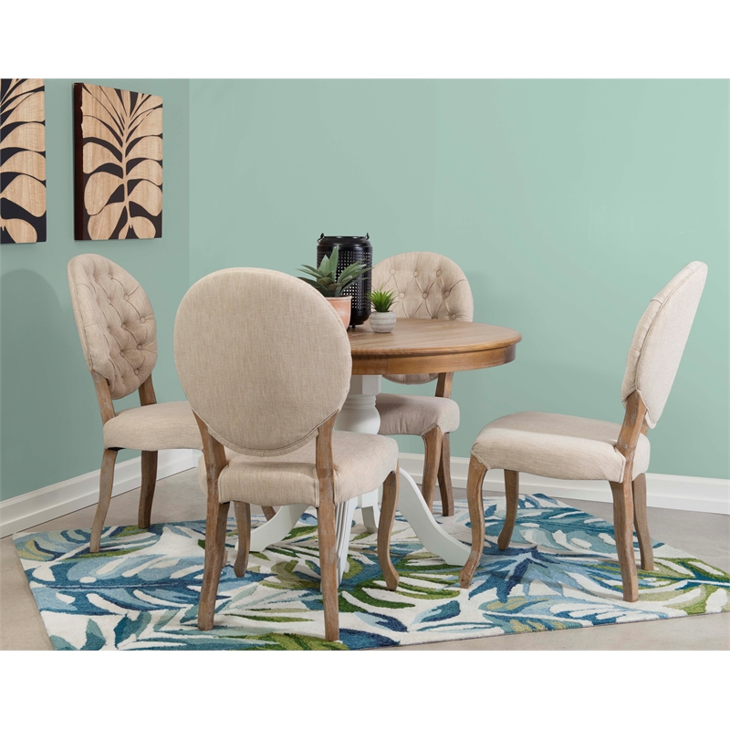 Home Square Set of a Kitchen Nook & Dining Table & 5 Piece Cushion/Pillow